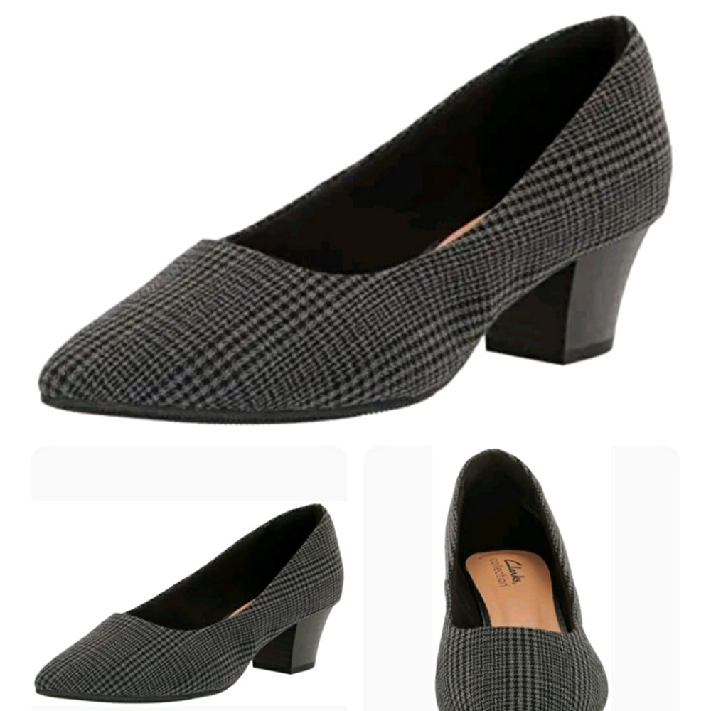 Women's Clarks Teresa block dress heels  shoes size 6.